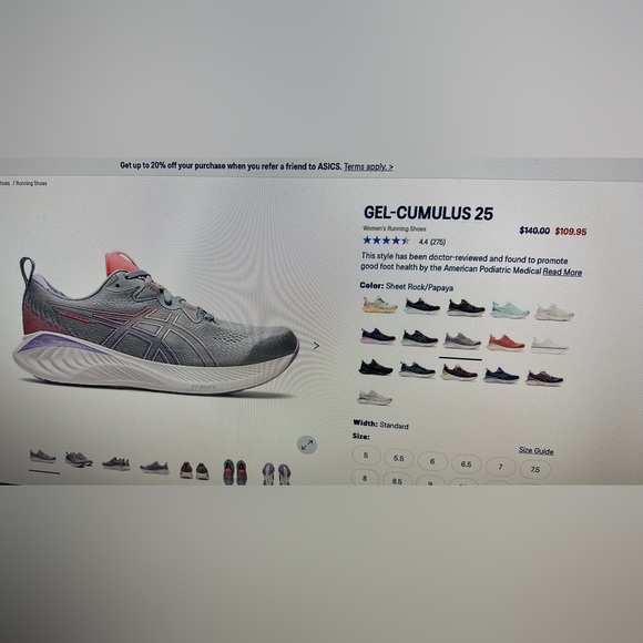 ASICS GEL CUMULUS SIZE 8.5 women’s - Picture 1 of 4